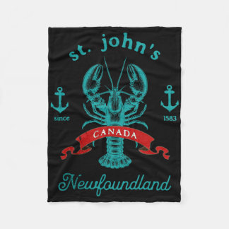 St Johns Newfoundland Canada Lobster Vacation Souv Fleece Deken