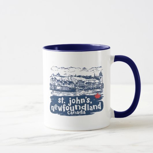 St John's Newfoundland Canada Minimalistische Sky Mok (Rechts)