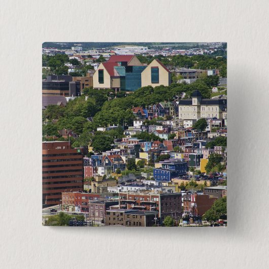 St. John's, Newfoundland, Canada, Vierkante Button 5,1 Cm (Voorkant)