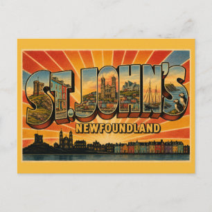 St. John's Newfoundland Kleurrijke Hoofdstad Briefkaart