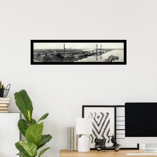 St. Johns River Bridge Foto 1921 Poster (Thuiskantoor)