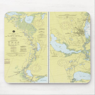 St Johns River, Florida Nautical Chart Muismat