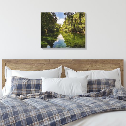 St Johns River Florida Reflections Canvas Afdruk (Insitu (Slaapkamer))