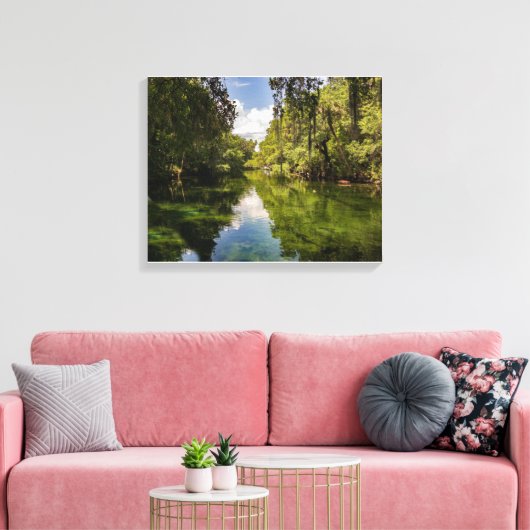 St Johns River Florida Reflections Canvas Afdruk (Insitu (Woonkamer))