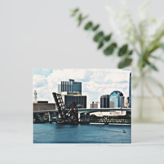 St. Johns River in het centrum van Jacksonville, F Briefkaart (Staand voorkant)