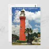 St. Johns River Lighthouse, Briefkaart van Florida (Voorkant / Achterkant)