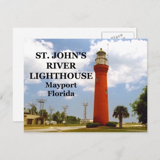 St. Johns River Lighthouse, Briefkaart van Florida (Voorkant / Achterkant)