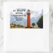 St. John's River Lighthouse, Mayport Florida Rechthoekige Sticker (Tas)