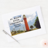 St. John's River Lighthouse, Mayport Florida Rechthoekige Sticker (Envelop)