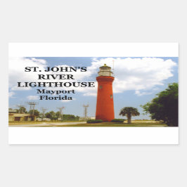 St. John's River Lighthouse, Mayport Florida Rechthoekige Sticker