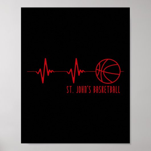 St. John's Sketll Hartslag T-shirt Poster (Voorkant)