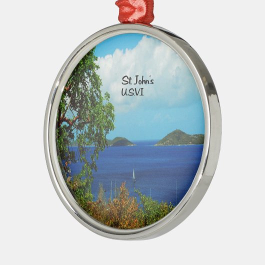 St. John's U.S.V.I. Metalen Ornament (Links)
