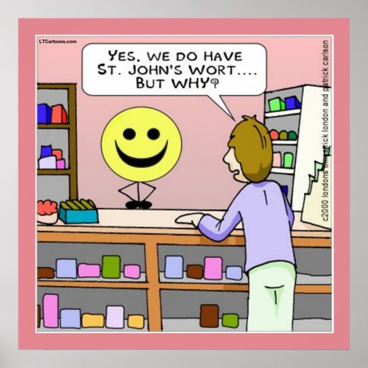St Johns Wort Grappige Rick London Poster (Voorkant)