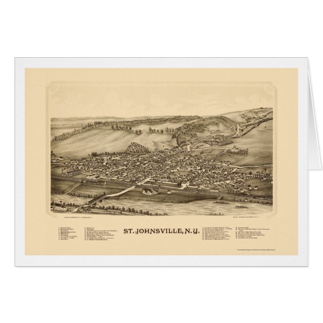 St. Johnsville, NY Panoramic Map - 1890 (Voorkant Horizontaal)
