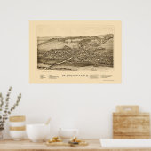 St. Johnsville, NY Panoramic Map - 1890 Poster (Keuken)