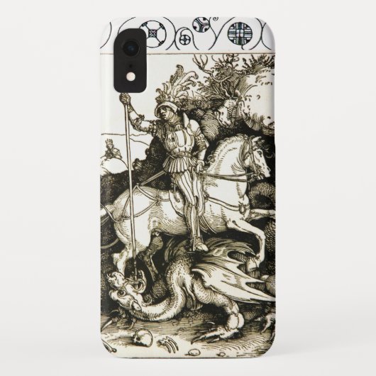 ST. JORIS EN DE DRAAK, Zwart Wit Case-Mate iPhone Case (Achterkant)