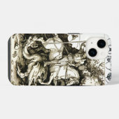 ST. JORIS EN DE DRAAK, Zwart Wit iPhone Hoesje (Achterkant horizontaal)