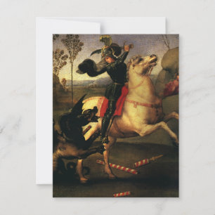 St. Joris vechtend met de draak door Rafaël Santi