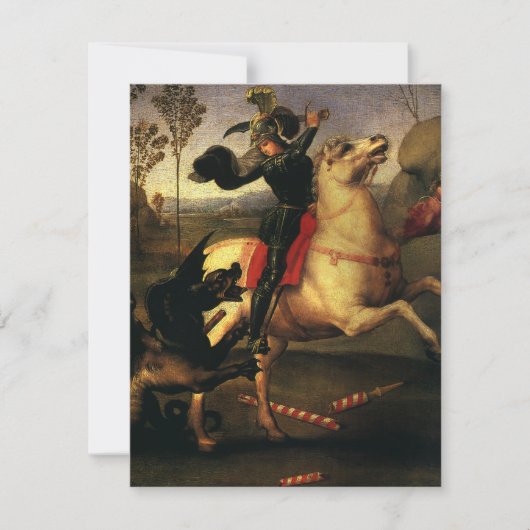 St. Joris vechtend met de draak door Rafaël Santi (Voorkant)