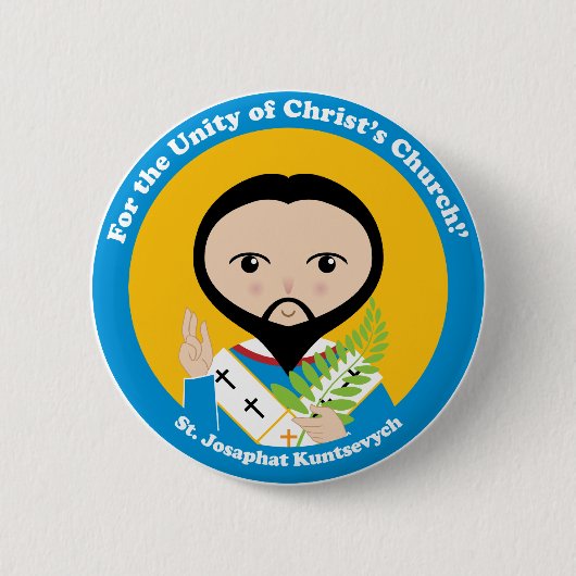 St. Josaphat Kuntsevych Ronde Button 5,7 Cm (Voorkant)