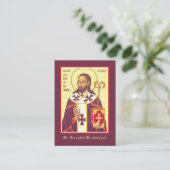 St. Josaphat Kuntsevych Ukraine Prayer Religious Informatiekaartje (Staand voorkant)