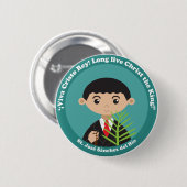 St. José Sánchez del Río Ronde Button 5,7 Cm (Voorkant /achterkant)