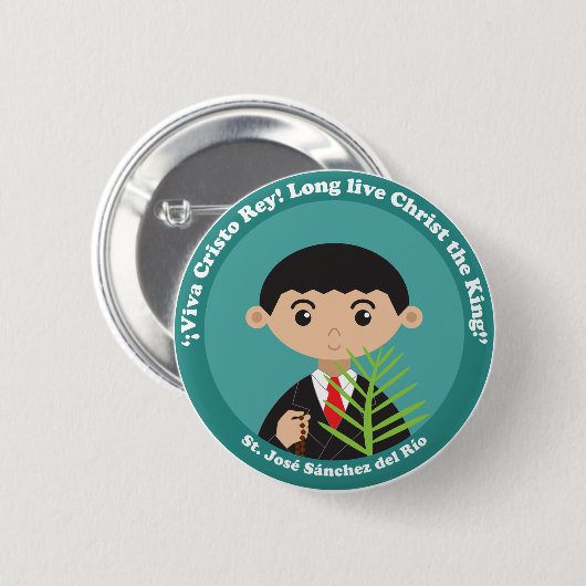 St. José Sánchez del Río Ronde Button 5,7 Cm (Voorkant /achterkant)