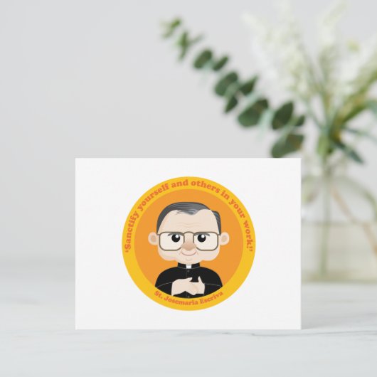 St. Josemaria Escriva Briefkaart (Staand voorkant)