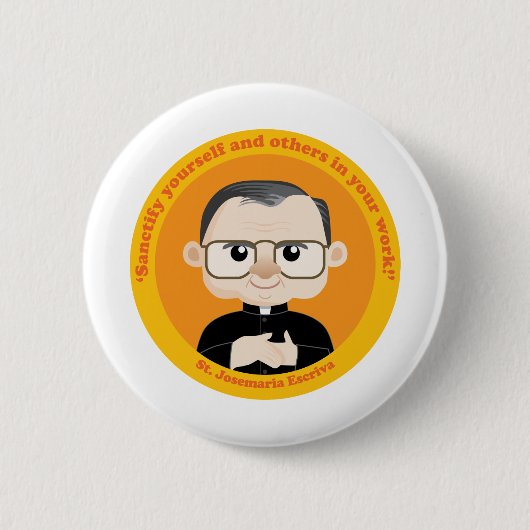 St. Josemaria Escriva Ronde Button 5,7 Cm (Voorkant)
