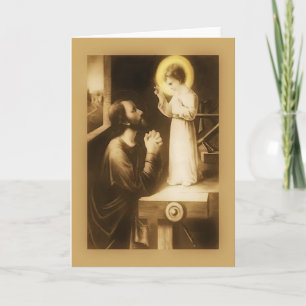 St. Joseph 19 maart Feestdag Wenskaart Kaart