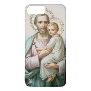 St. Joseph Baby Jesus Cross Lily iPhone 8/7 Plus Hoesje