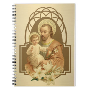 St. Joseph Baby Jesus Lily Notitieboek