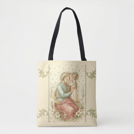 St. Joseph & Baby Jesus Tote Bag (Voorkant)