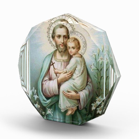 St. Joseph Baby Jesus Vader Fotoblokken (Rechts)