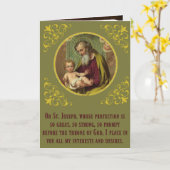 St. Joseph Baby Jezus Novena Feestdag Kaart (Gele Bloem)