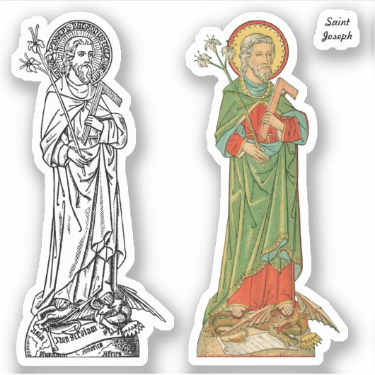 St. Joseph, Beschermer van de Kerk - 2 Verschillen Sticker (Voorkant)