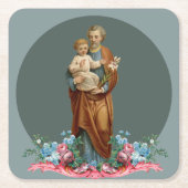 ST. JOSEPH CATHOLIC RELIGIOUS ROUND PAPIER ONDERZE KARTONNEN ONDERZETTERS (Voorkant)