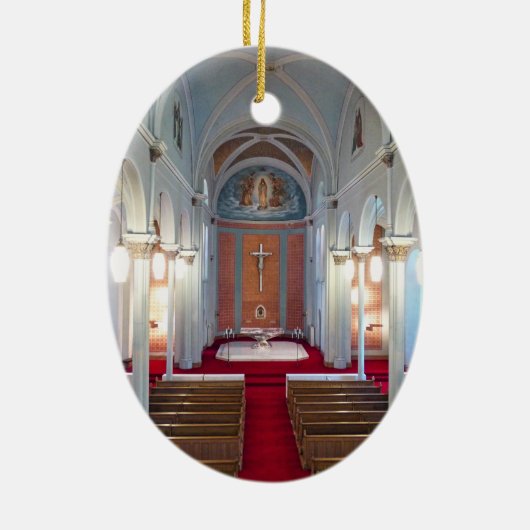 St. Joseph Chapel Keramisch Ornament (Achterkant)