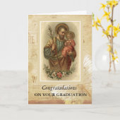 St. Joseph & Child Jesus Afstuderen Aanvang Kaart (Gele Bloem)