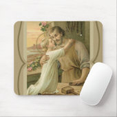 St. Joseph & Child Jesus Decorative Gold Muismat (Met muis)