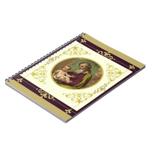 St. Joseph & Child Jesus Decorative Gold Notitieboek (Linkerzijde)
