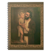 St. Joseph & Child Jesus Decorative Gold Notitieboek (Voorkant)