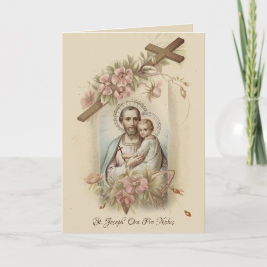 St. Joseph Child Jesus Religieuze Traditional Kaart (Voorkant)