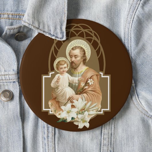 St. Joseph & Child Jesus Ronde Button 6,0 Cm (In situ)