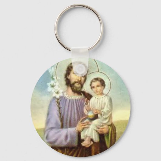 St. Joseph & Child Jesus Sleutelhanger (Voorkant)