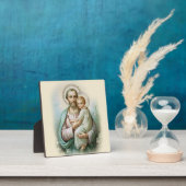 St. Joseph Child Jesus Traditional Lilies Fotoplaat (Insitu)