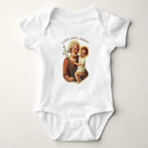St. Joseph Child Jesus Traditional Lilies Romper