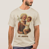 St. Joseph Child Jesus Traditional Lilies T-shirt (Voorkant)