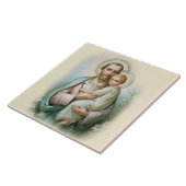 St. Joseph Child Jesus Traditional Lilies Tegeltje (Zijkant)