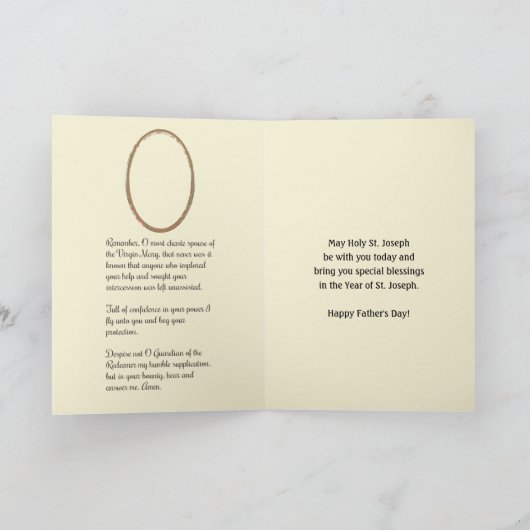 St. Joseph Child Jesus Vaderdag Religious Card Kaart (Binnen)